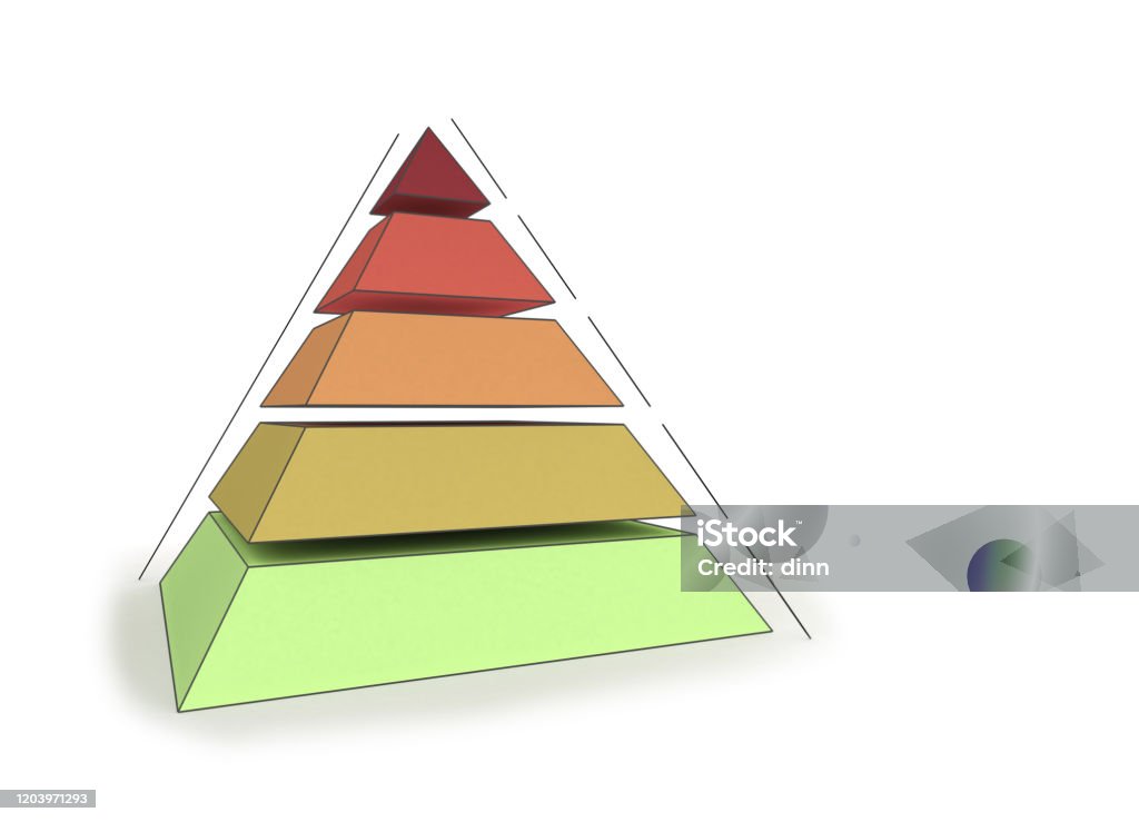 Priority Structures Pyramid Priority Pyramid Model Stock Photo - Download Image Now - Cut Out ...