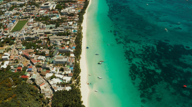 istock Tropical island with sandy beach, Boracay, Philippines 1203971315