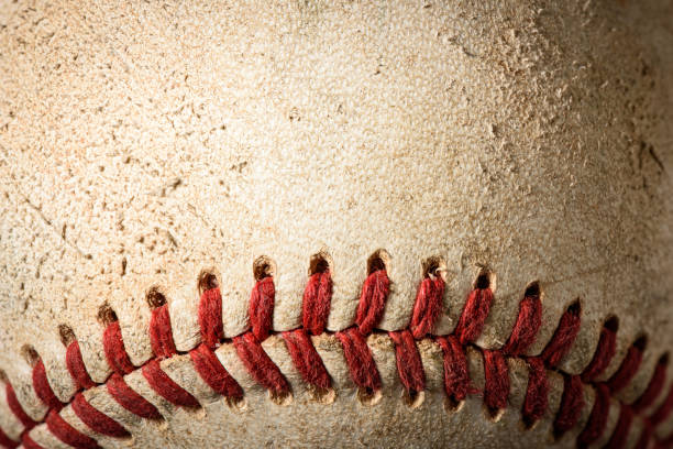 istock Closeup of a dirty baseball 1203971809