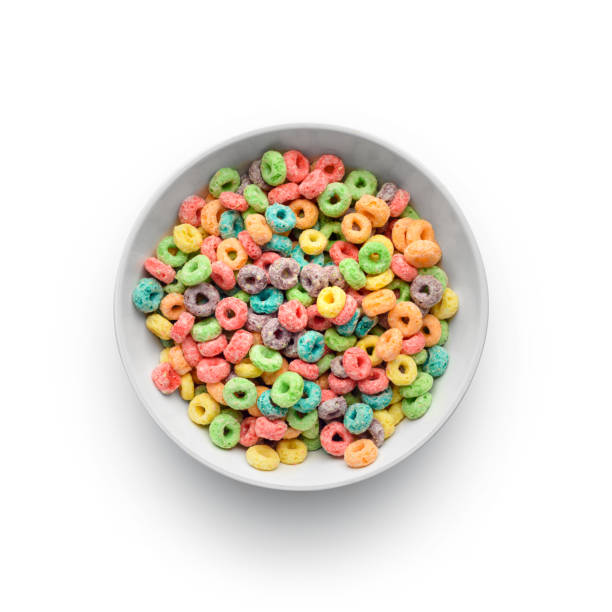 Cereal bowl Full with cereal bowl isolated on white background loopable elements stock pictures, royalty-free photos & images