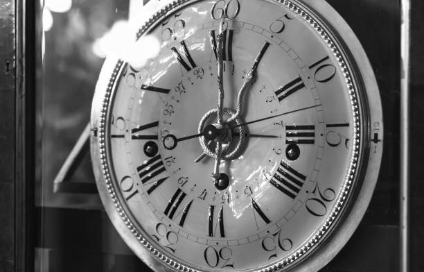 istock Vintage grandfather clock with white dial 1203974711