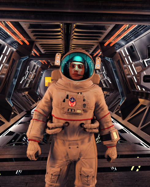 istock astronaut in spaceship,3d rendering of sci-fi concept 1203975004