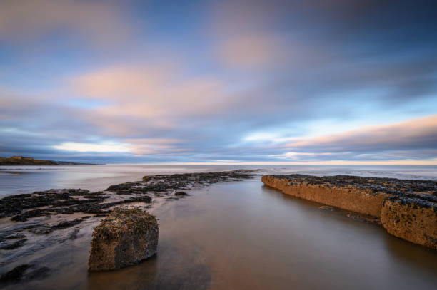 Cocklawburn Beach Rock in smooth water