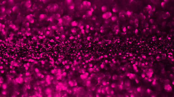 Hot Pink Glitter Purple Bokeh Background Abstract Holiday Sequin Luxury Pattern Dust Bubble Particle Close-Up Macro Photography