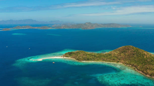 istock tropical island with sandy beach, Philippines, Palawan 1203979308