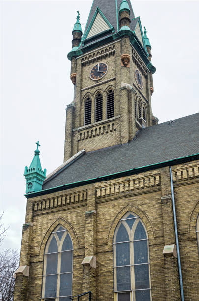 istock Church corner and bell tower in milwaukee 1203982615