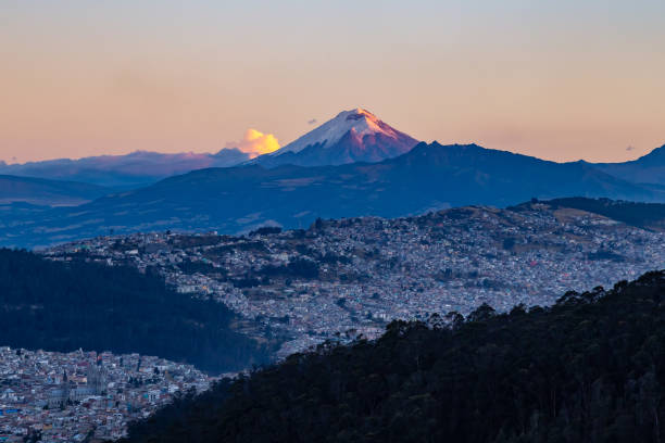 istock Quito city seen at sunset 1203984573