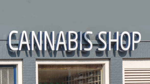 Sign on the store - "Cannabis Shop". Sign on the store - "Cannabis Shop". cannabis store photos stock pictures, royalty-free photos & images