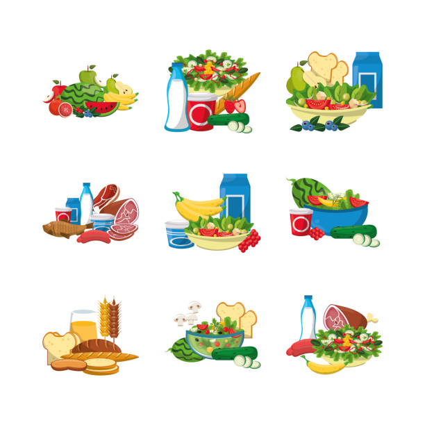 栄養健康食品のバンドル - nutritive点のイラスト素材／クリップアート素材／マンガ素材／アイコン素材