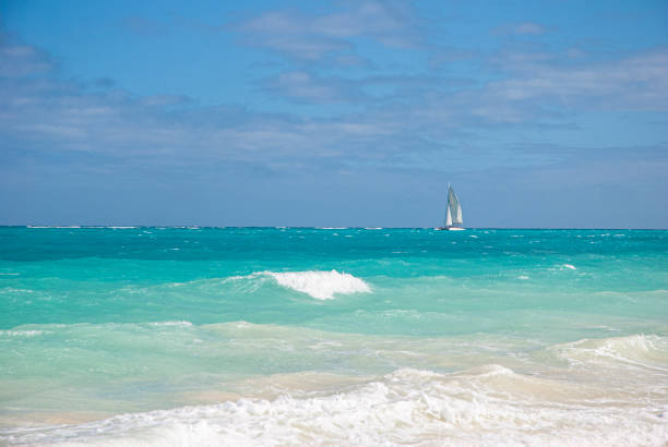 istock Sailing boat in the Caribbean sea 1203986929