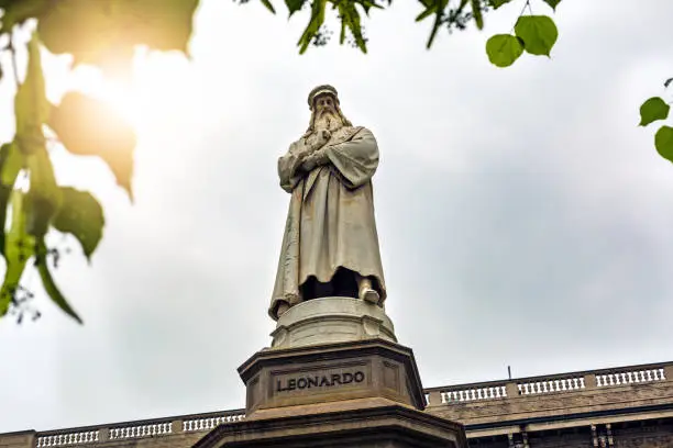 Photo of Statue of Leonardo da Vinci in Milan