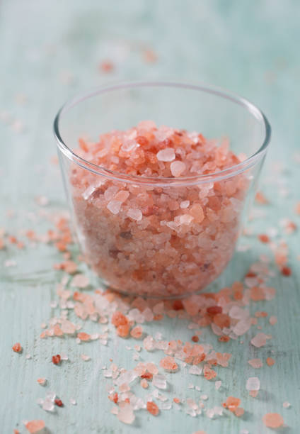 istock Himalayan Salt on turquoise wooden surface 1203990447
