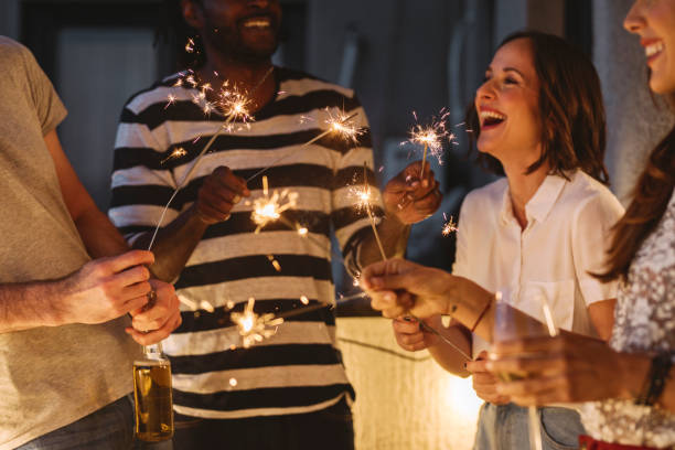 istock Happy People Having Party 1203991811