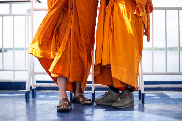 istock Modern monk traditional clothing 1203995979