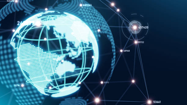 istock World hologram with connecting edge and space 1204001697