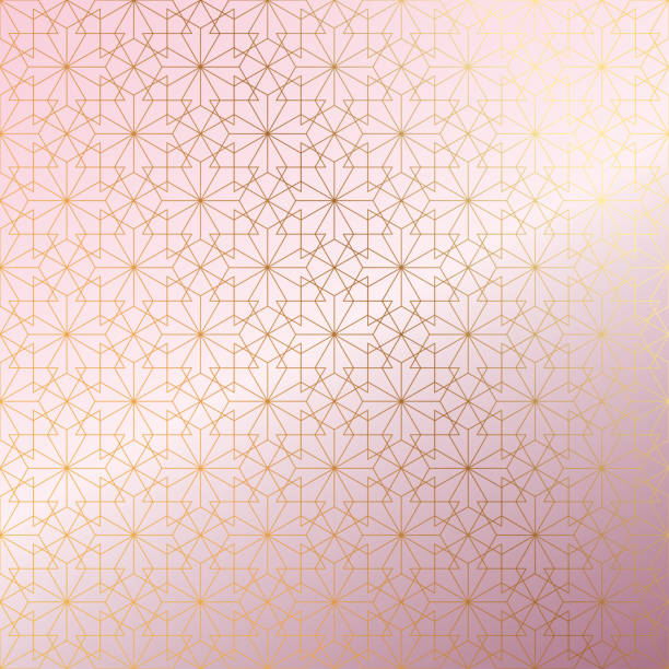 Rose Gold Islamic Pattern Abstract Background. Rose Gold Islamic Pattern Abstract Background. arabesque position stock illustrations