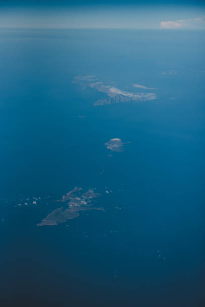 istock Aerial view over Levitha island, Greece 1204009455
