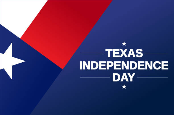 texas independence day karte. vektor - texas state flag stock-grafiken, -clipart, -cartoons und -symbole