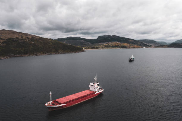 istock Cargo ship in Northern Europe 1204010974