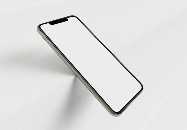 3d render illustration hand holding the white smartphone with full screen and modern frame less design - isolated on white background