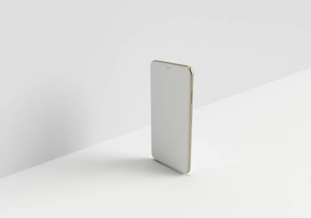 istock 3d render illustration hand holding the white smartphone with full screen and modern frame less design - isolated on white background 1204011443