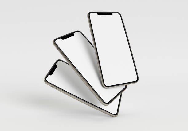 istock 3d render illustration hand holding the white smartphone with full screen and modern frame less design - isolated on white background 1204011450