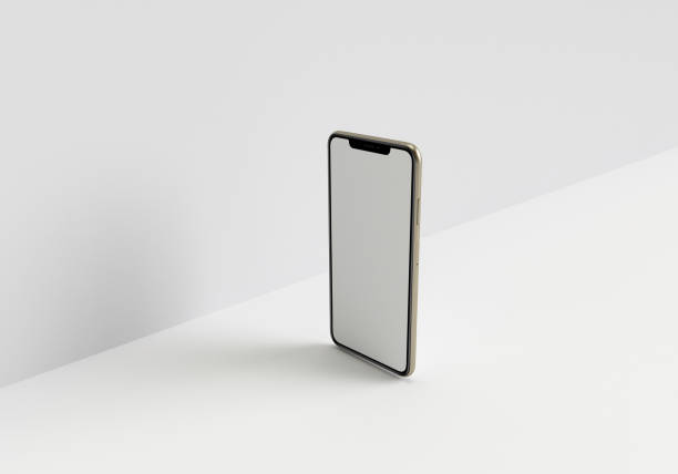 istock 3d render illustration hand holding the white smartphone with full screen and modern frame less design - isolated on white background 1204011453