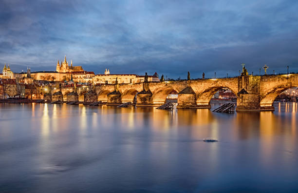 View of Prague at winter