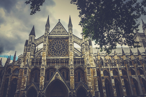 Low Angle View Of Westminster Abbey In London, UK