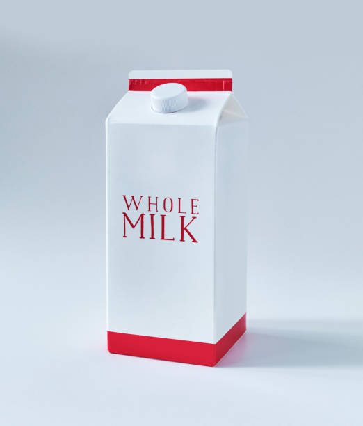 istock Milk carton box on white background 1204014783
