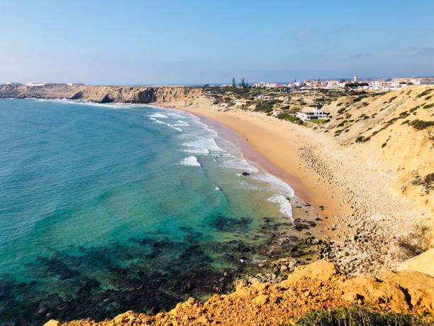 spiaggia di mareta - sagres foto e immagini stock