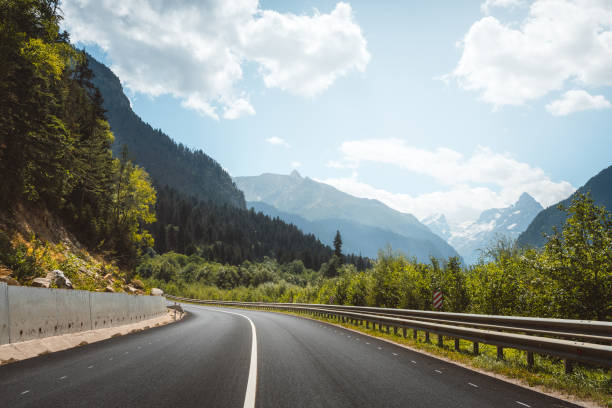 istock Mountain road. Road curve. Travel 1204018072