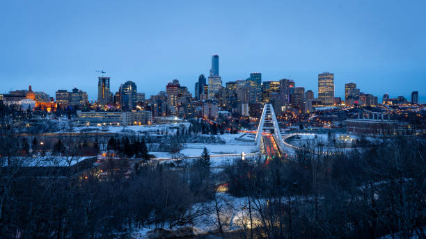 istock Edmonton Downtown Winter Evening Wide Shot 1204019286