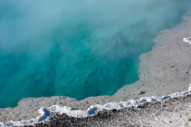 Photo of Aqua Waters in Thermal Pool with White Border