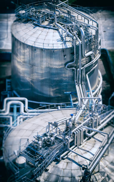 istock Steel pipelines in the Refinery 1204025398