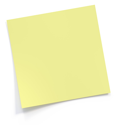 post it, paper, note, 3d, rendering, isolated