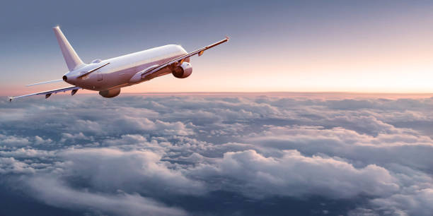 istock Commercial airplane jetliner flying above dramatic clouds. 1204031002