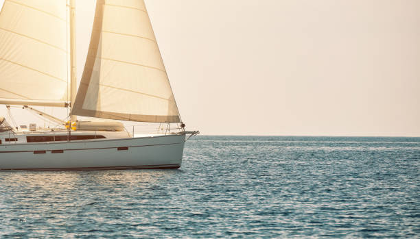 istock Sailboat sailing sail, Mediterranean sea 1204032174