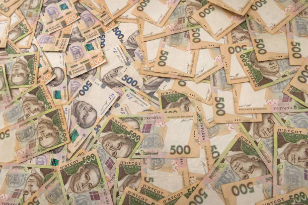 istock 500 Ukrainian hryvnia as solid background. Money concept 1204033812