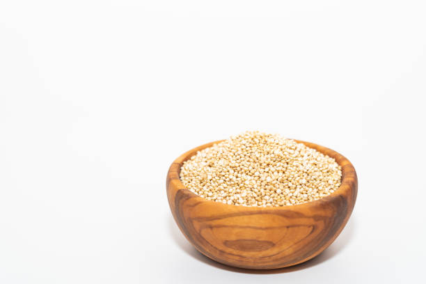 istock Raw quinoa in a wooden bowl 1204041450