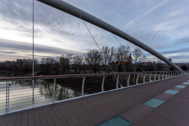 istock Tiszavirag Bridge in Szolnok, Hungary 1204047494