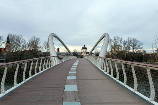 istock Tiszavirag Bridge in Szolnok, Hungary 1204047523