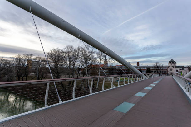 istock Tiszavirag Bridge in Szolnok, Hungary 1204047587