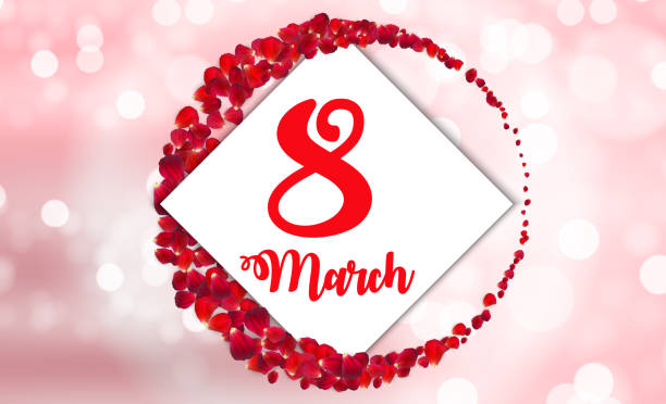 istock Poster International Happy Women's Day 8 March Floral Greeting card Vector Illustration 1204047594