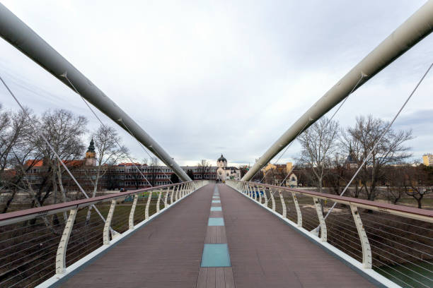 istock Tiszavirag Bridge in Szolnok, Hungary 1204048568