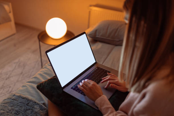 istock Chilling out with her online friends 1204048569