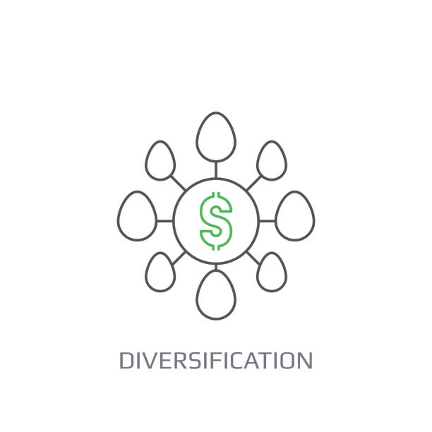 illustrations, cliparts, dessins animés et icônes de diversification financière, icône de l'investissement diversifié - stockholder