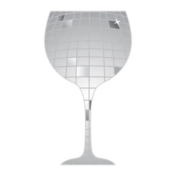 Vector illustration of disco wine