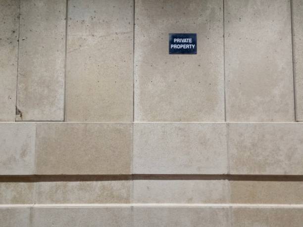 istock Private Property Sign on concrete wall 1204061678