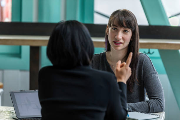 istock Two Women Business Meeting Hip Cafe 1204064487